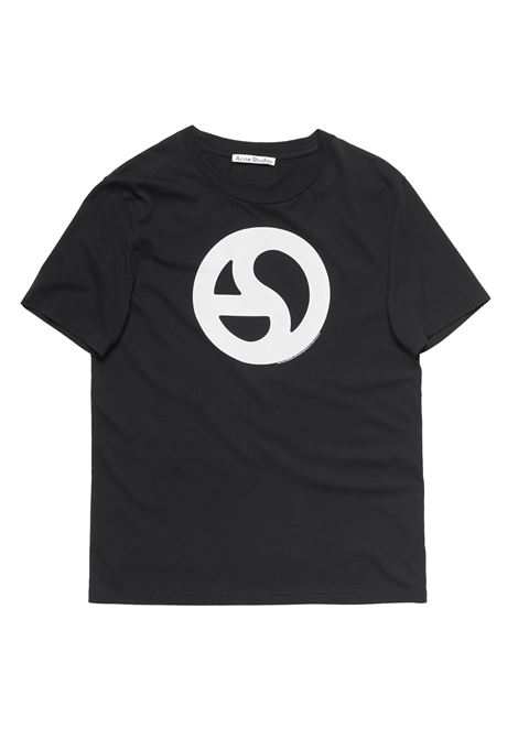 t-shirt con logo unisex nero in cotone ACNE STUDIOS | CL0265900